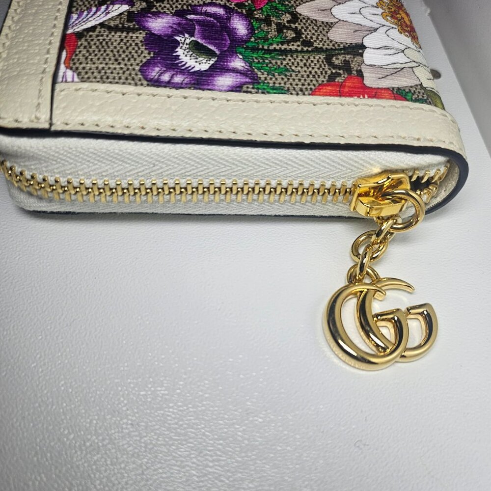Gucci GG Flora Ophidia Zip Wallet with Authenticity Certificate - Picture 4 of 9